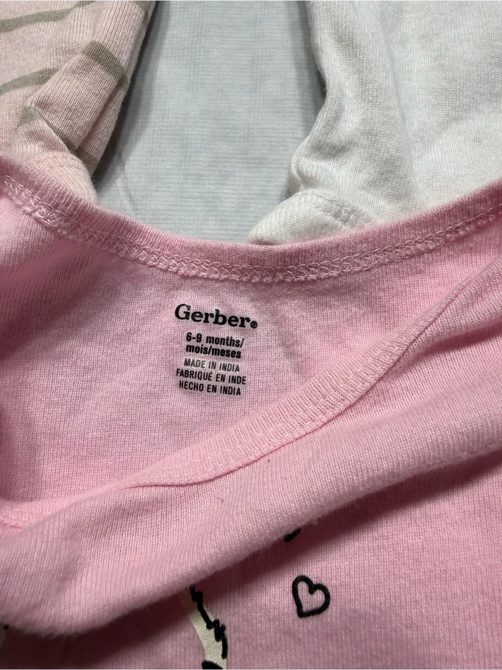 Baby Girl Pink Bodysuits Bundle Size 6-9 Months